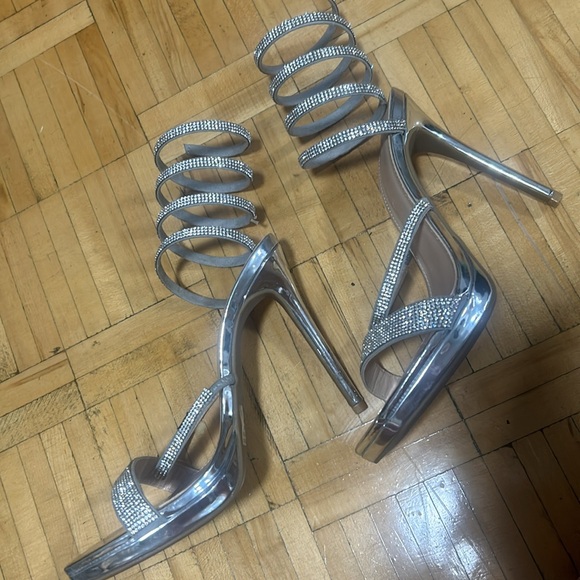 High heels silver sparkly - Picture 2 of 3